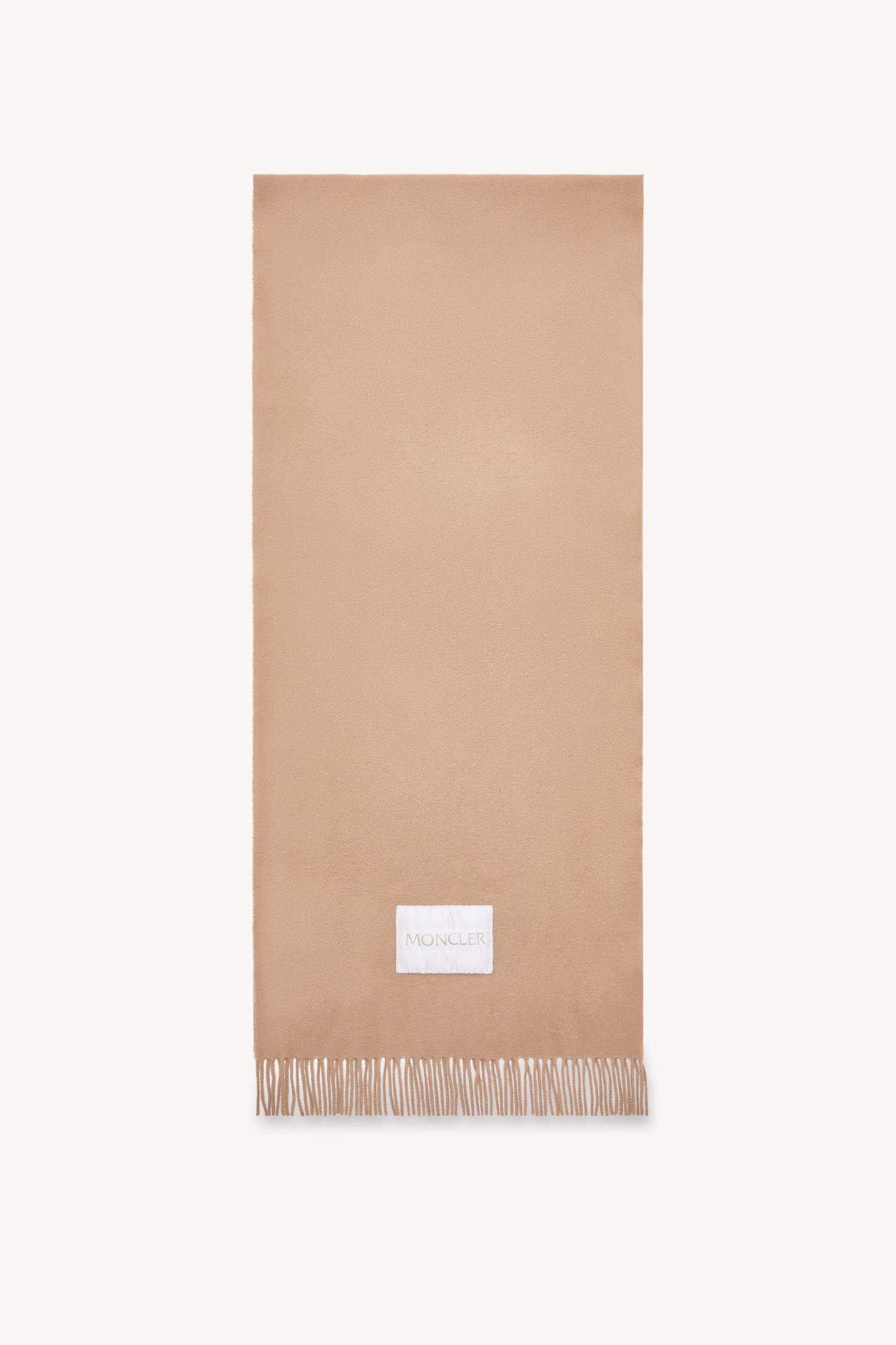 Écharpe en feutre de laine Femmes Beige Moncler 0